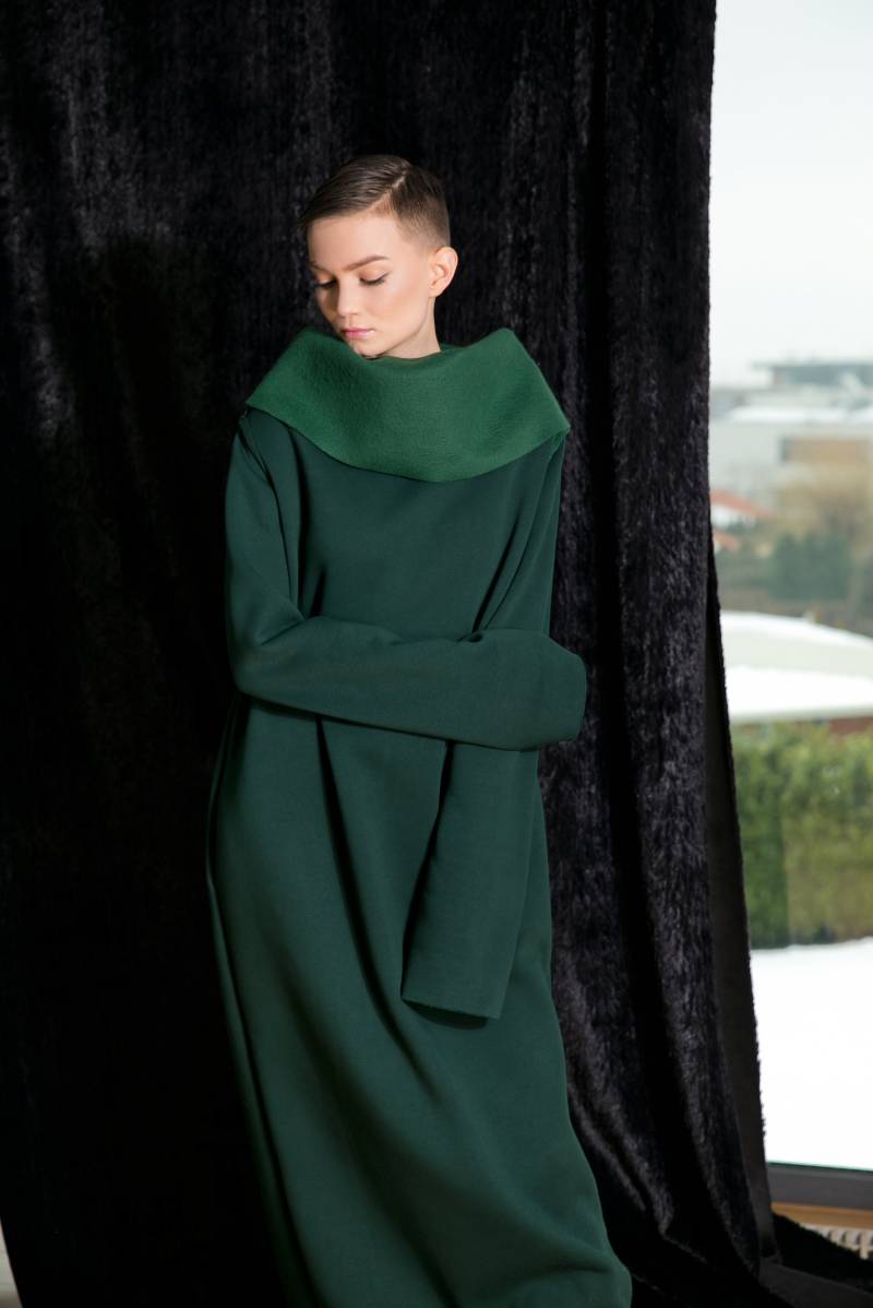 Handgefertigte Lange Maxi Pullover Kleid, Winter Kleid Nach Maß, Plus Größe Langarm Kaftan, Handgemachte Kleidung von cherryblossomsdress