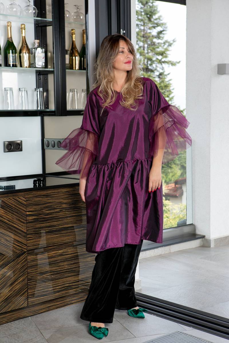 Lila Taft Partykleid Plus Size Urlaub Cocktailkleid von cherryblossomsdress