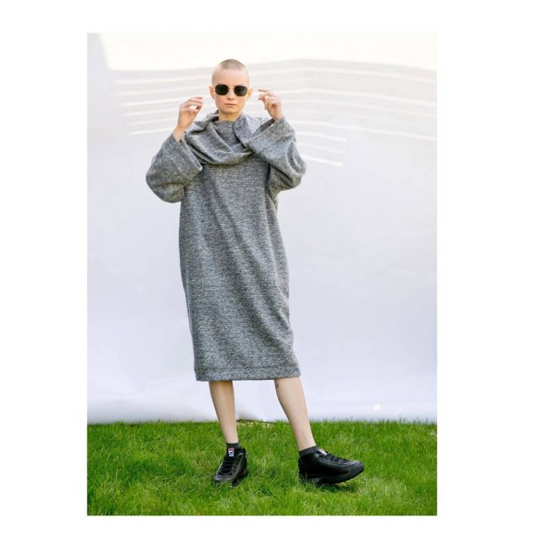Oversized Pullover Kleid in Grau, Winter Maxi Kleid, Plus Size Oversized Pullover Kleid in Grau, Winter Maxi Kleid, Plus Size von cherryblossomsdress