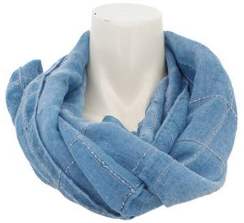 chic4home Loop Dreamy Flair, (1-St. 1-teilig), sommerlicher Damen Loop-Schal Batik-Look mit glitzernden Streifen von chic4home