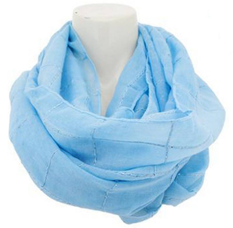 chic4home Loop Dreamy Flair, (1-St. 1-teilig), sommerlicher Damen Loop-Schal Batik-Look mit glitzernden Streifen von chic4home