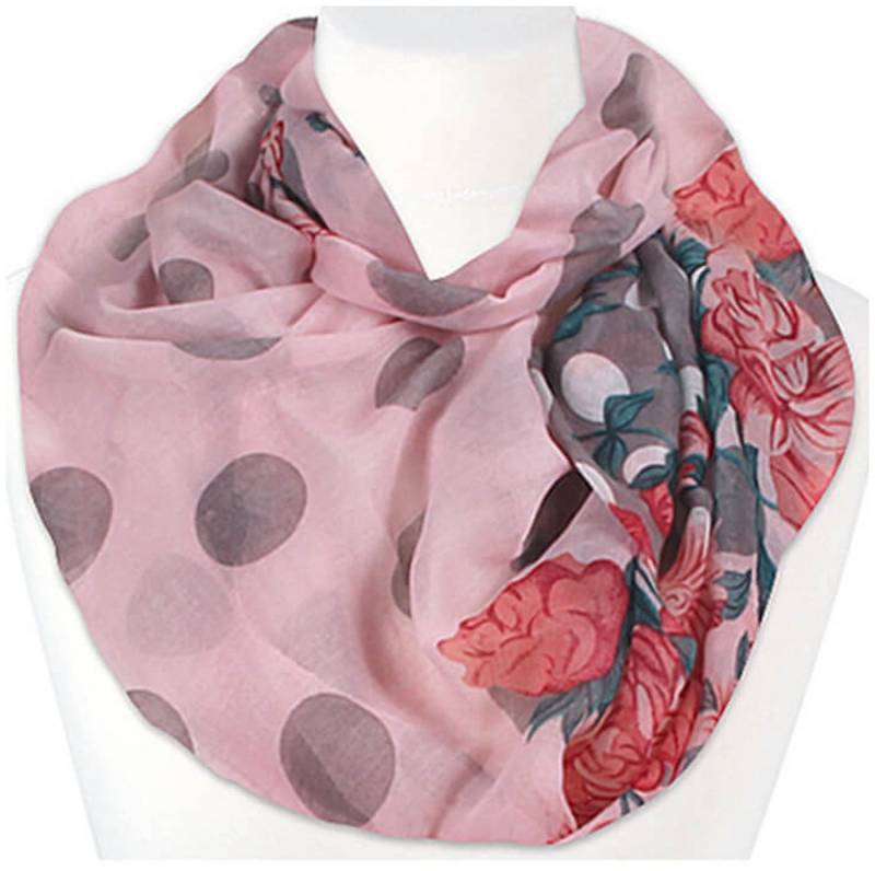 chic4home Loop Voyage Vibes, (1-St. 1-teilig), Damen Loop-Schal Schlauchschal Blumen Muster von chic4home
