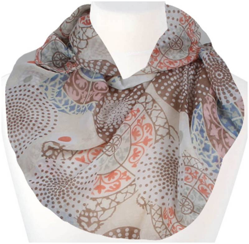 chic4home Loop Voyage Vibes, (1-St. 1-teilig), Damen Loop-Schal Schlauchschal Mandala Muster von chic4home