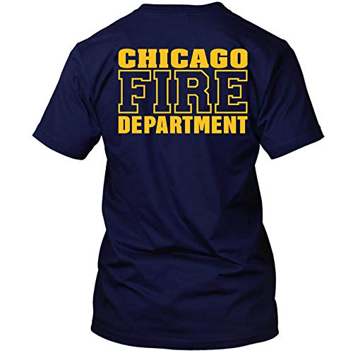 Chicago Fire Dept. T-Shirt in Navy/Gelb (XXL, Navy) von chicagofire