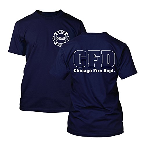 Chicago Fire Dept. - T-Shirt in Navyblau (4XL, Navy) von chicagofire