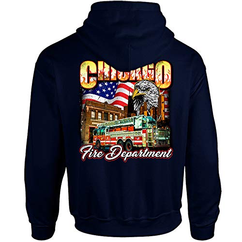 Chicago Fire Dept. - Kapuzenpullover mit Eagle Motiv (L) von chicagofireshop