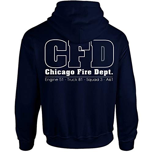 Chicago Fire Dept. - Pullover mit Kapuze (Engine 51, Truck 81, Squad 3, A61) (XXL) von chicagofireshop