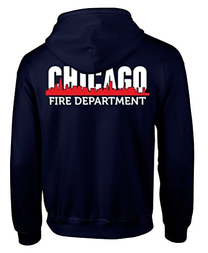 Chicago Fire Dept. - Sweatjacke mit Skyline-Motiv (XXL) von chicagofireshop