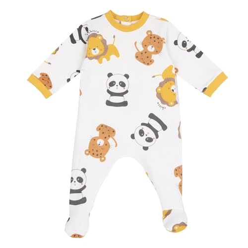 Chicco Unisex Baby Overall mit Klappenöffnung Bottone, Weiß (3), 0 Monate von Chicco