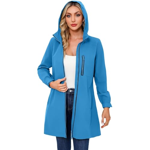 chiguomaoyi Jacke Damen Frühling übergangsjacke Sommerjacke Egenjacke Wasserdicht Softshellmantel Outdoor Jacke von chiguomaoyi