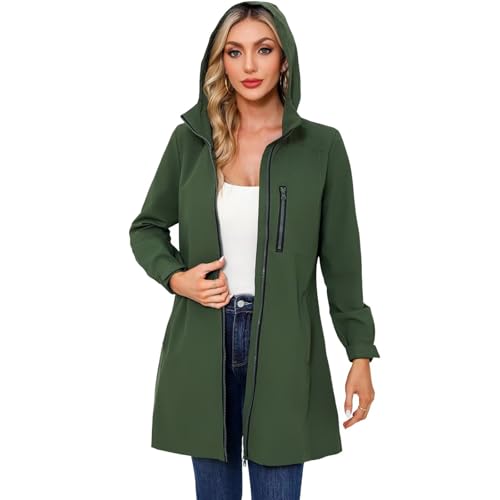 chiguomaoyi Jacke Damen Frühling übergangsjacke Sommerjacke Egenjacke Wasserdicht Softshellmantel Outdoor Jacke von chiguomaoyi