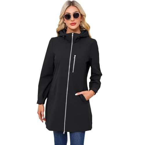 chiguomaoyi Jacke Damen Frühling übergangsjacke Sommerjacke Egenjacke Wasserdicht Softshellmantel Outdoor Jacke von chiguomaoyi