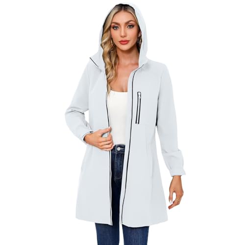chiguomaoyi Jacke Damen Frühling übergangsjacke Sommerjacke Egenjacke Wasserdicht Softshellmantel Outdoor Jacke von chiguomaoyi