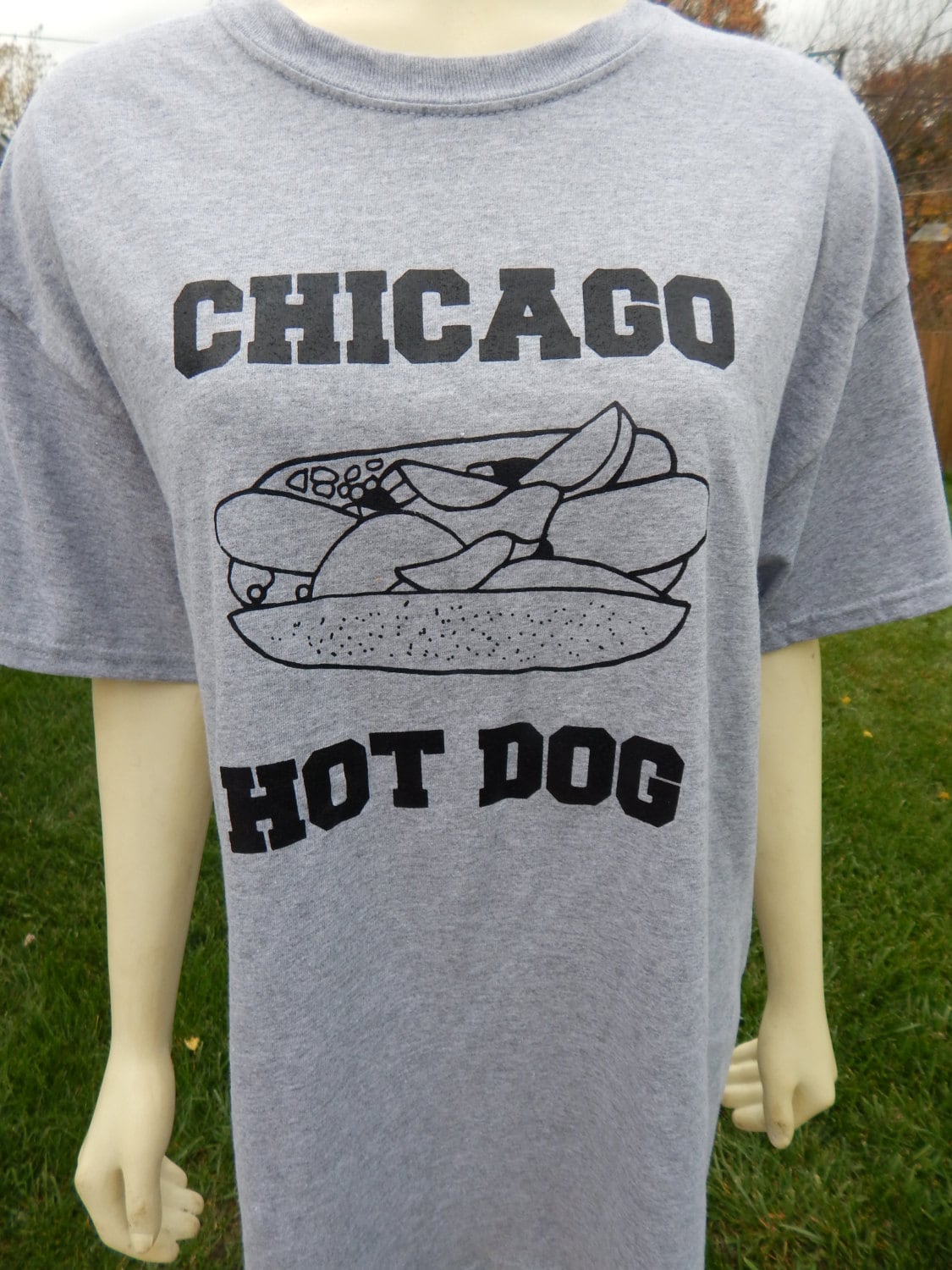 Chicago Hot Dog Weenie Frank Custom Shirt S/M/Lg/xl Top Chicago Hot Dog Weenie Frank Custom Shirt S/M/Lg/xl Top von chillchilldesigns