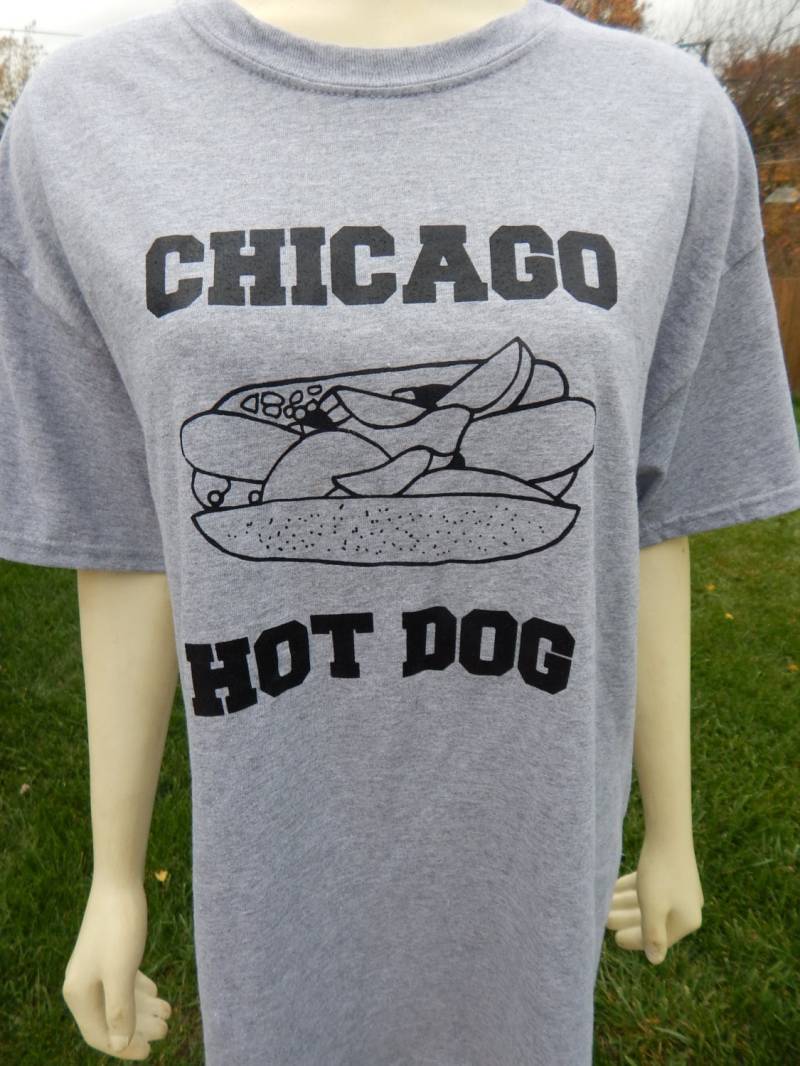 Chicago Hot Dog Weenie Frank Custom Shirt S/M/Lg/xl Top Chicago Hot Dog Weenie Frank Custom Shirt S/M/Lg/xl Top von chillchilldesigns