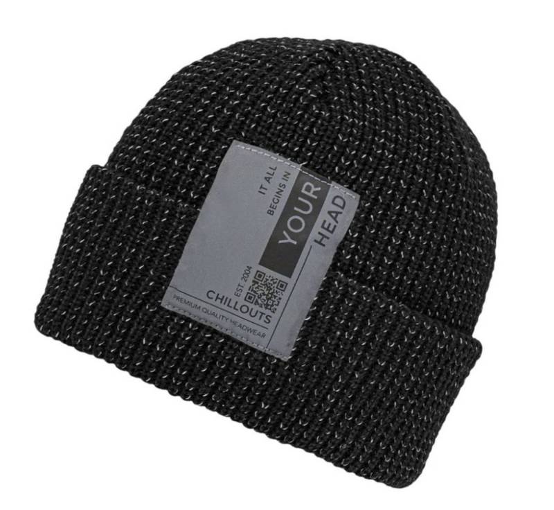chillouts Beanie Chillouts Mütze Pius Black Reflective von chillouts