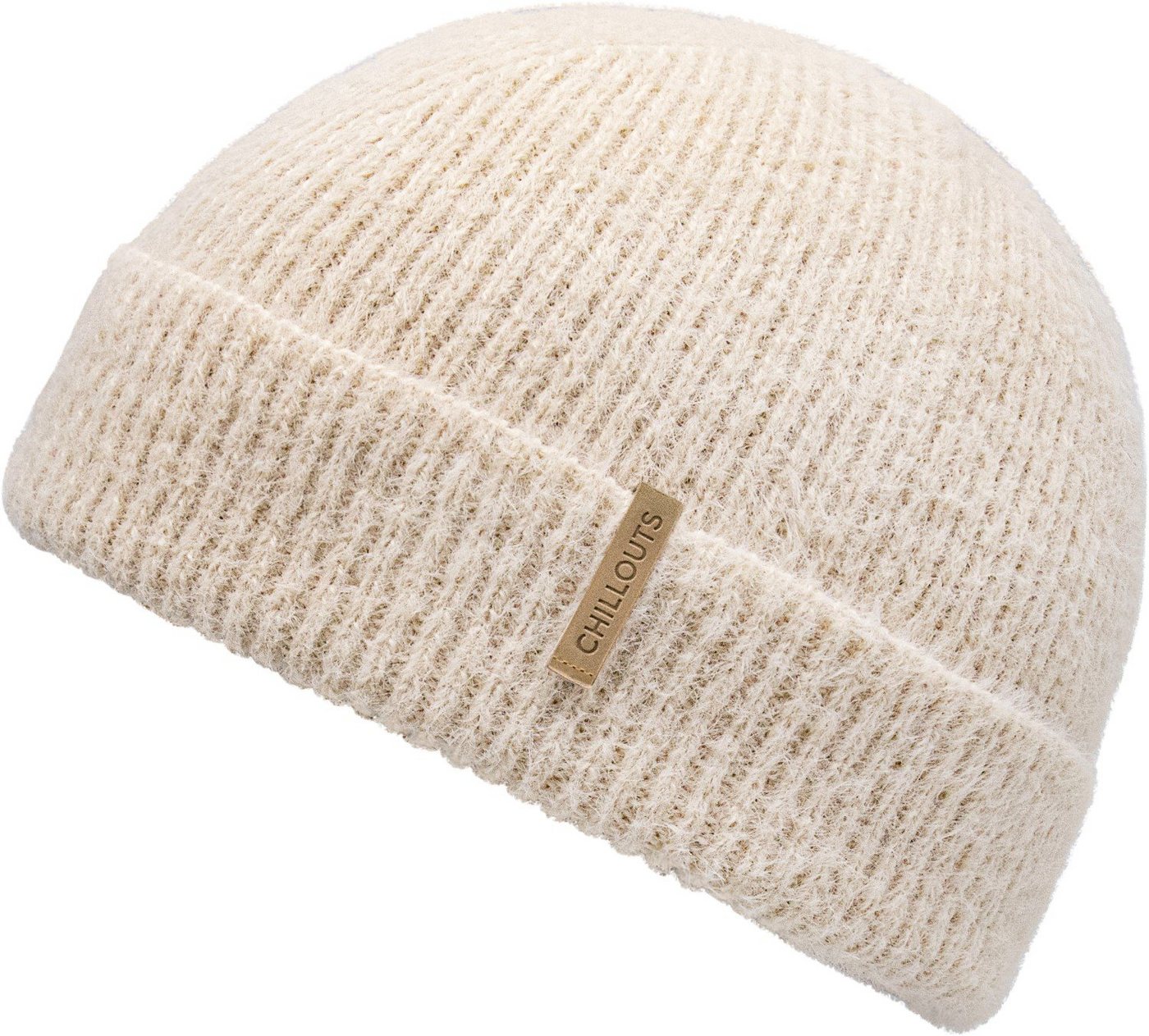 chillouts Strickmütze weiche kurze Docker-Mütze Skadi mit Umschlag von chillouts