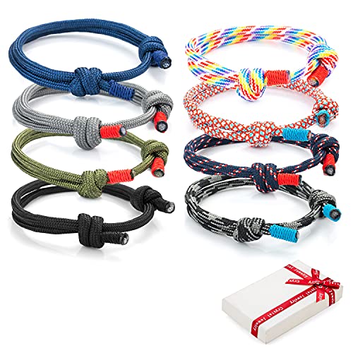8 Stück Cool Geflochtene Armbänder Set für Mann Frau,Bunt Marine Seil Schnur Nautische Surf Armband für Männer Herren Jungs kinder jungen junge,Navy Seil String Stoff Armreif Einstellbar Geschenk 8 Stück Cool Geflochtene Armbänder Set für Mann Frau,Bunt Marine Seil Schnur Nautische Surf Armband für Männer Herren Jungs kinder jungen junge,Navy Seil String Stoff Armreif Einstellbar Geschenk von chinping