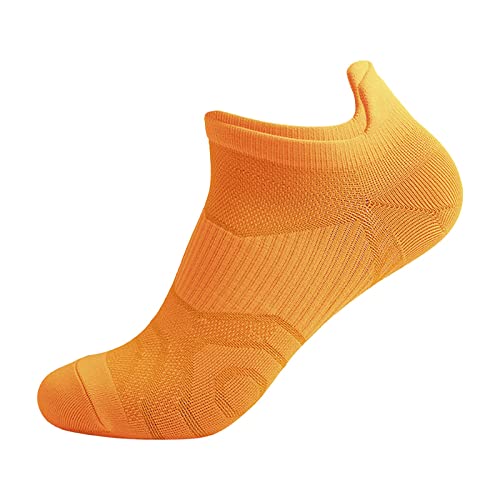 Arbeitssocken Füßlinge low cut Outdoor-Sportsocken für Männer und Frauen, Fitness-Laufsocken, dünne Socken, flacher Schnitt, atmungsaktive Sommersocken, schnell Unsichtbare Kurze (Orange, One Size) von chiphop