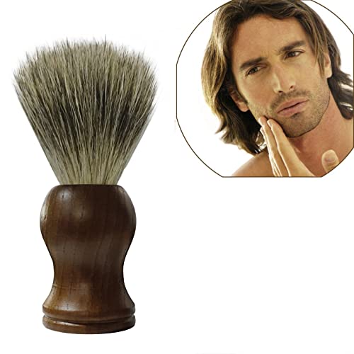 Haargriff Shave Wood Pure Barber Brush Rasierpinsel Rückenrasierer Herren Halterung (Brown, One Size) von chiphop