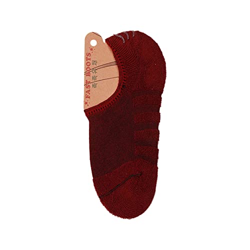 Komfortbund Ohne Drückende Naht Frauen Erwachsene Teenager Sommer Solide Ultradünne Atmungsaktive Trend Retro Socken Sneaker Socken Damen Herren Füsslinge (Wine, One Size) von chiphop