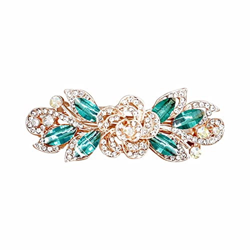 Kristall-Haarspange Haarspange Strass Haarspange Bling Kristall Hochzeit Haarspange Haarnadeln Glanz Braut dekorative Kopfbedeckungen Haarspange Schmuck für Frauen und Mädchen (D, One Size) von chiphop