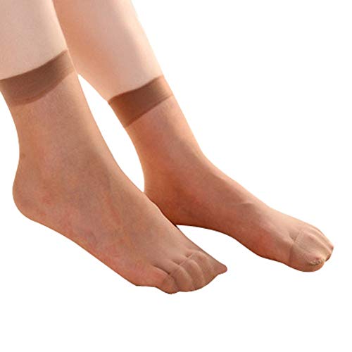 Sneaker Socken Herren Damen 10 kurze Frauen in paar elastische Mädchen dünne Seidenstümpfe Knöchelsocken Ultra Low Socken No Show Socken Unsichtbare (Coffee, One Size) von chiphop