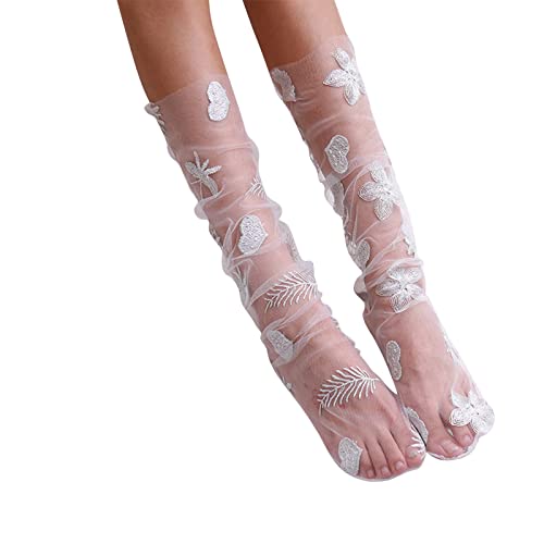 Sneaker Socken Herren Damen Ohne Drückende Frühlings- und Sommersocken für Erwachsene, atmungsaktiv, Modetrend, gebrochene Blumenhaufensocken, einfache Hautfarbe, Atmungsaktive (White, One Size) von chiphop