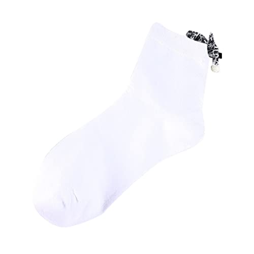 Sportsocken Laufsocken Sneakersocken Lace Söckchen für Damen Rüschensocken Damen Netzsocken Damensocken Sportliche Lässige Herren Crew Socken (White, One Size) von chiphop