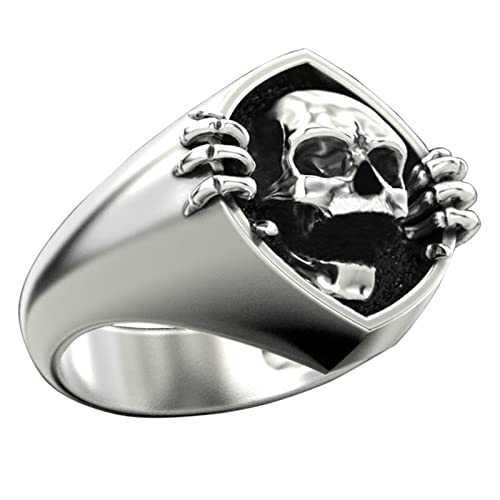 chiphop Damen Ringe Silber 925 Mit Steinen Kreative Mode Ringe für Geschenke Persönlichkeit Damenringe und Herrenringe (F, 12) von chiphop