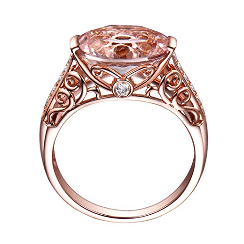 chiphop Lampen-Ringe Edelstein-Goldring Edelstein-Ring Ring Rose Ringe Ringelband Set (Rose Gold, RG8) von chiphop