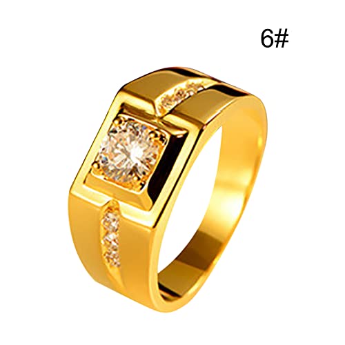 chiphop Ringe Turnen Verlobung 24 Karat Temperament ewiger Goldring Gentleman Ring Ehering Überzogene Herrenringe (Gold, One Size) von chiphop