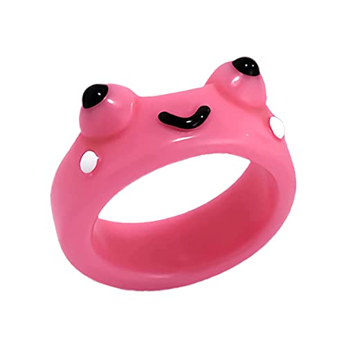 chiphop Schmuck Silber Creolen Herren Für Frauen Für Mädchen Schmuck Tier Polymer Geschenke Mode Sommer Ringe Harz Reiseringe Ohrringe Silber Herren (Pink, One Size) von chiphop