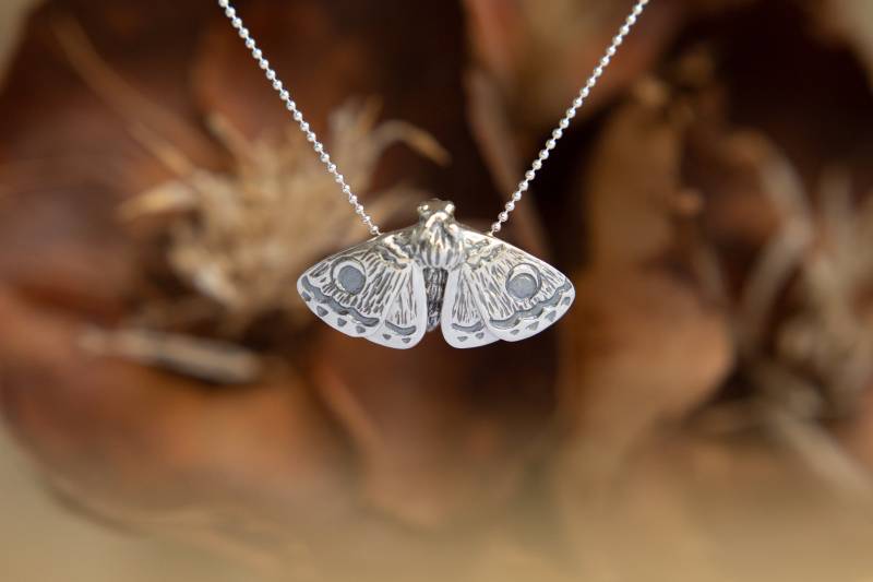Handgefertigte Silber Motte Anhänger - Einzelstück Von Der Natur Inspirierter Schmuck Handgefertigte Silber Motte Anhänger - Einzelstück Von Der Natur Inspirierter Schmuck von chiriker