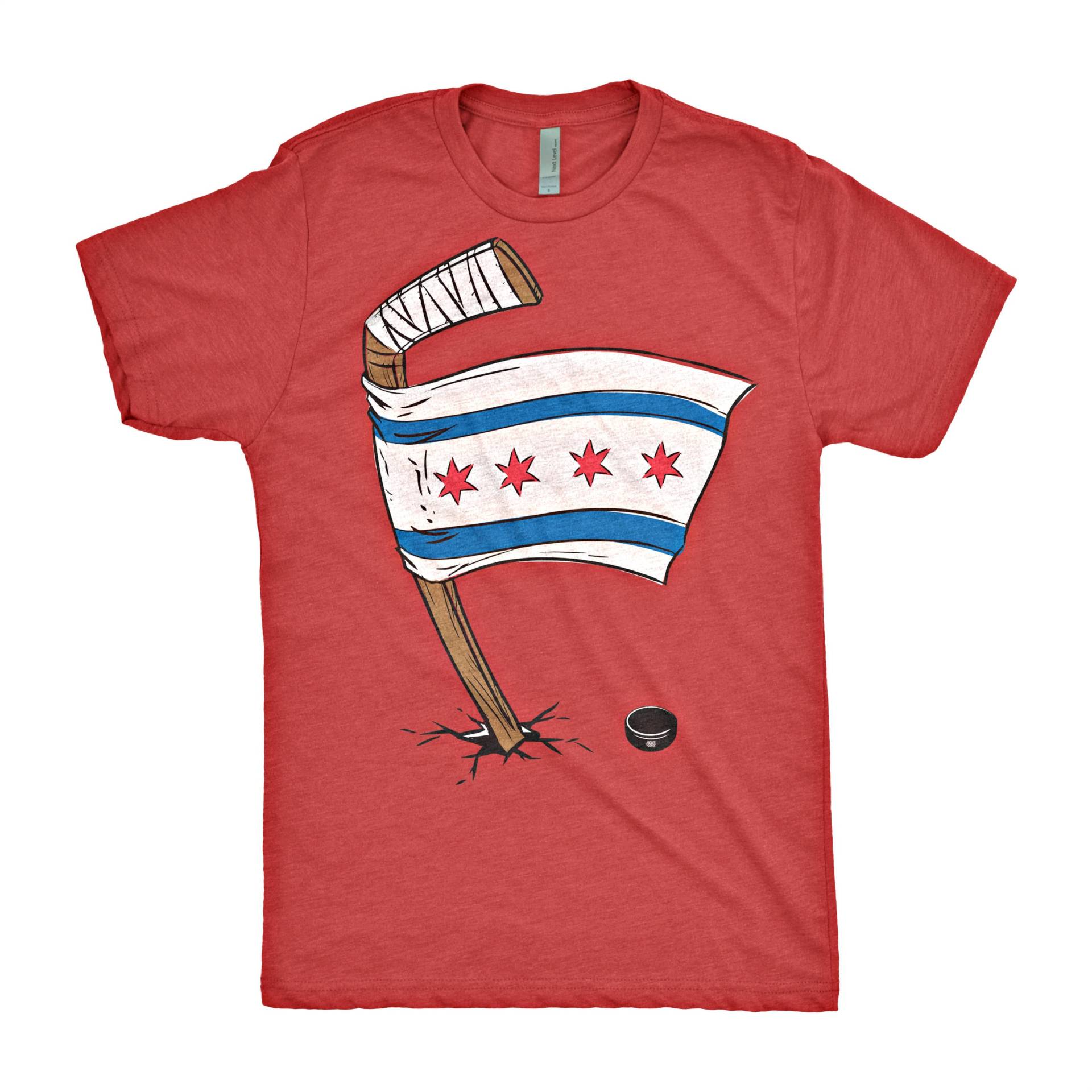 Chicago Blackhawks Flagge T-Shirt von chitownclothing