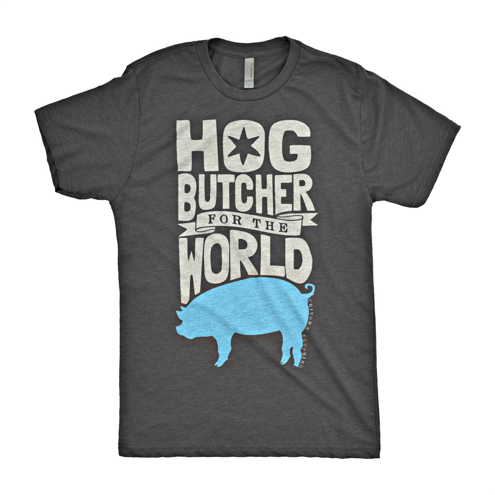 Schwein Butcher To The World Chicago T-Shirt von chitownclothing