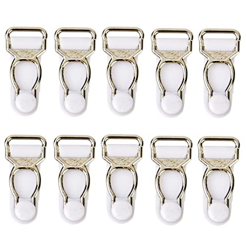 chiwanji 10x Korsett Strumpfband Griffe Strumpfenden Strumpfwaren Stocking Clips, Weiß, wie beschrieben von chiwanji