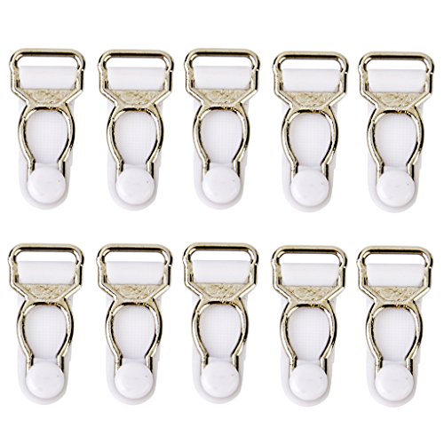 chiwanji 10x Korsett Strumpfband Griffe Strumpfenden Strumpfwaren Stocking Clips, Weiß, wie beschrieben von chiwanji