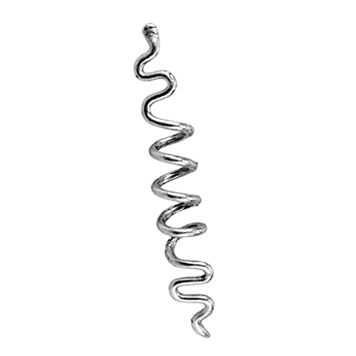 chiwanji Wikinger Haar Perlen Spirale Haar Spulen Schmuck Zwergen Spulen Haar Accessoire Haarschmuck (3 Größen Zur Auswahl), Silber, 7cm von chiwanji