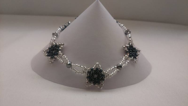 Metallisch Schwarz Rotguss Stern Kettenarmband von chloehandmadeitems