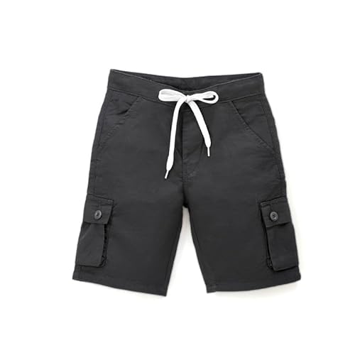 chopper club Jungen-Cargo-Shorts aus Baumwolle, Normale Passform, mit Cargo-Taschen, Schwarz 38 von chopper club