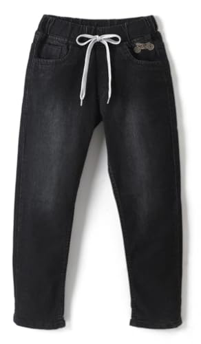 chopper club Jungen Jeans - Dehnbare Jeanshosen Denim, elastische Jeans für Jungs Slim Fit -Schwarz_8-9 Jahre von chopper club