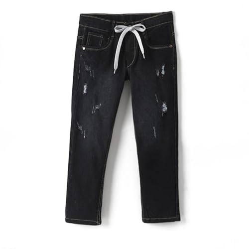 chopper club Jungen Jeans mit innerem Gummizug aus dehnbarem Denim-Stoff Schlanke Passform Black 34 von chopper club