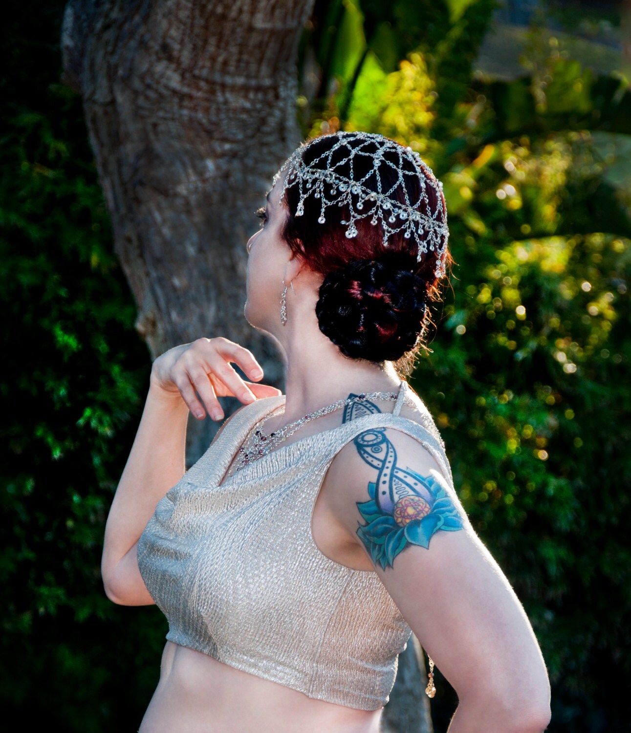Alte Hollywood Choli, in Perle von chovihani