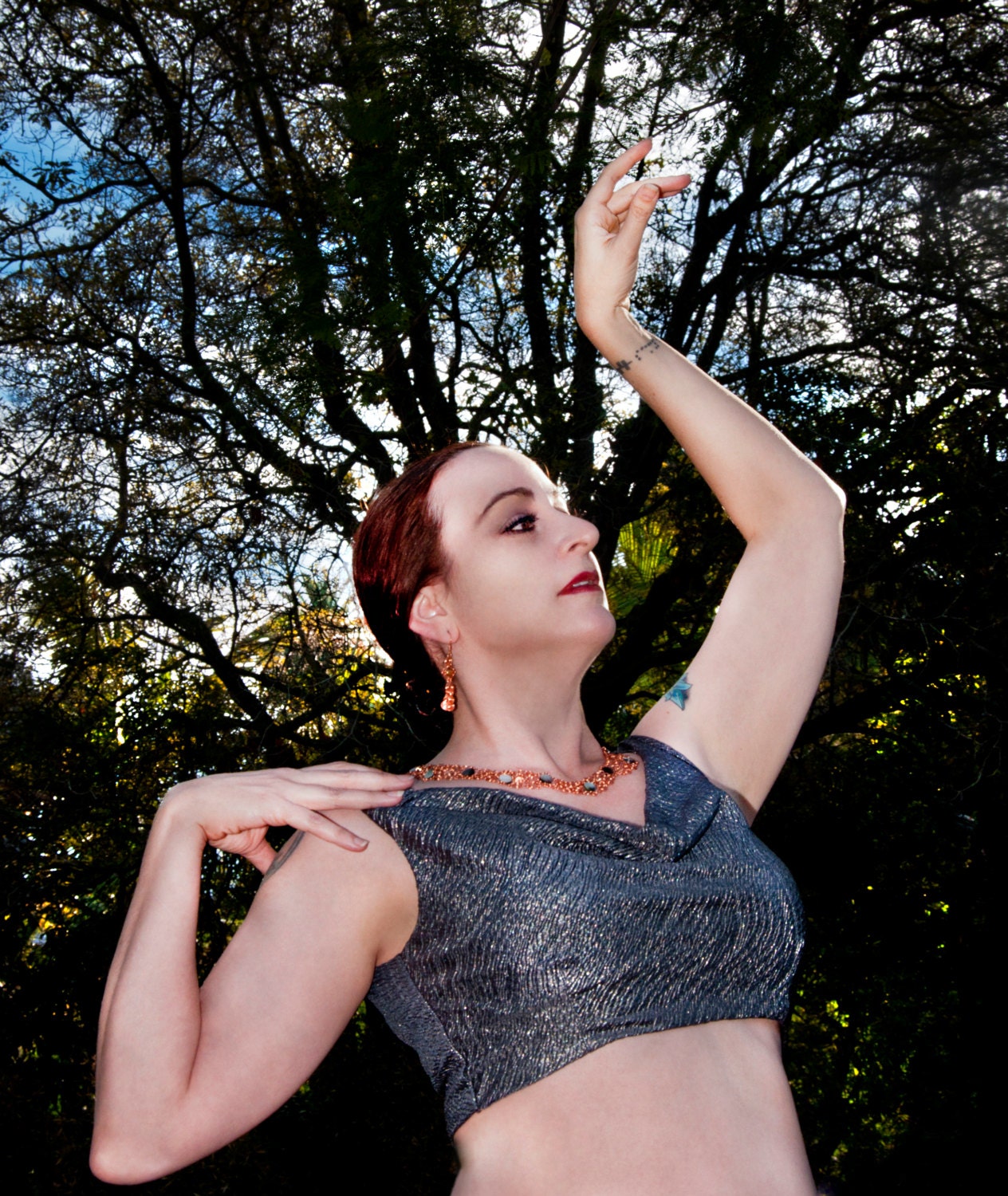 Alten Hollywood Choli in Zinn von chovihani