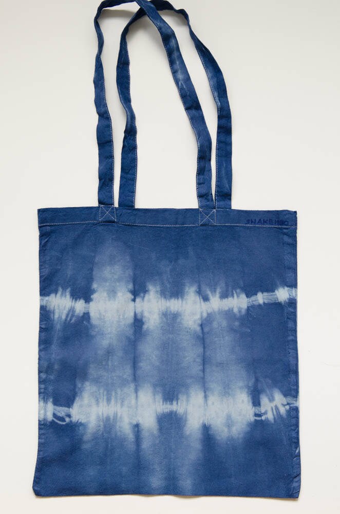 Batik Baumwolltasche Dunkelblau von chrigesart