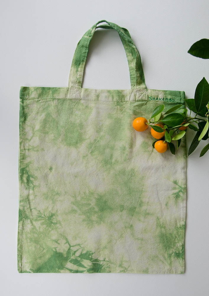 Batik Baumwolltasche Grün Batik Baumwolltasche Grün von chrigesart