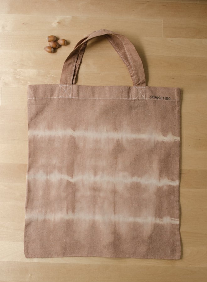 Baumwolltasche, Einkaufstasche, Batik, Rehbraun, Streifen Baumwolltasche, Einkaufstasche, Batik, Rehbraun, Streifen von chrigesart