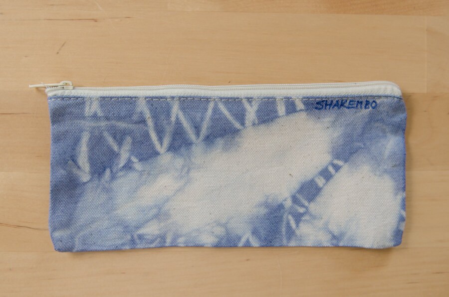 stiftebeutel, Batik, Hellblau, Federmäppchen, Baumwolle, Etui stiftebeutel, Batik, Hellblau, Federmäppchen, Baumwolle, Etui von chrigesart