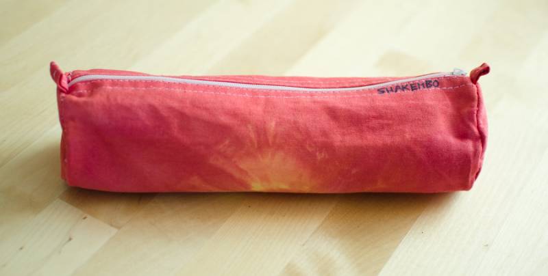 stiftebeutel, Batik, Rot Und Gelber Kreis, Federmäppchen, Baumwolle stiftebeutel, Batik, Rot Und Gelber Kreis, Federmäppchen, Baumwolle von chrigesart